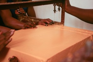 Making soap at the Sini Sanuman center