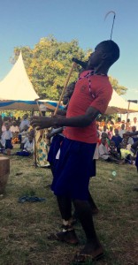 A P-7 Student Performing a Traditional Acholi Dance
