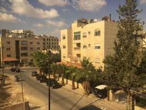 View from my apartment- surprisingly calm for a street in Amman