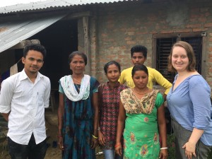 Prabal, Tiak Rani, Sarita, Prem Kumari and Kirstin at Prem Kumari's home