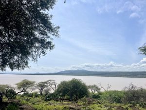 Looking out onto Lake Baringo from Kiserian